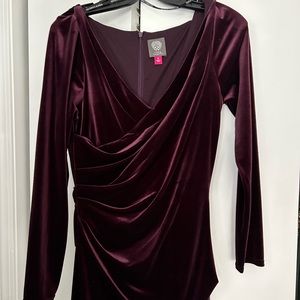 Vince Camuto velvet evening gown. Burgundy/wine color Size 10